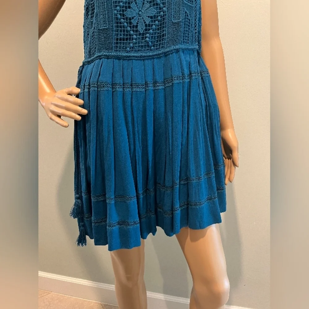 Free People Emily Dress in Dark Teal Size Small New With Tags‎